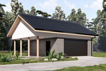  Projekt garażu uAG25v1 (WCB1539) - projekt garażu parterowego - Zdjęcie 1