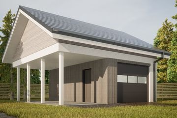  Projekt garażu uAG26v1 (WCB1540) - projekt garażu parterowego - Zdjęcie 3