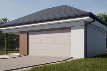  Projekt garażu uAG25 (WCB1447) - projekt garażu parterowego - Zdjęcie 3