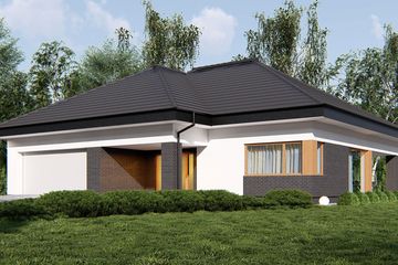  Projekt domu uA145 (WCB1431) - projekt domu parterowego - Zdjęcie 2