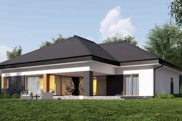  Projekt domu uA145 (WCB1431) - projekt domu parterowego - Zdjęcie 4