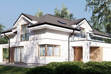  Projekt domu uA249 (WCB1421) - projekt domu parterowego z poddaszem - Zdjęcie 2