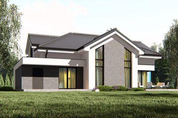 Projekt domu uA249 - parterowy z poddaszem dom o powierzchni 168,24 m², dach wielospadowy - ujęcie 4