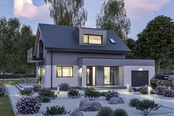  Projekt domu D302 (WAI1454) - projekt domu parterowego z poddaszem - Zdjęcie 3