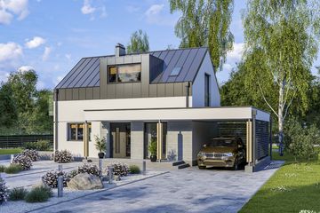  Projekt domu D303 (WAI1455) - projekt domu parterowego z poddaszem - Zdjęcie 1