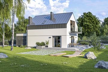  Projekt domu D303 (WAI1455) - projekt domu parterowego z poddaszem - Zdjęcie 2