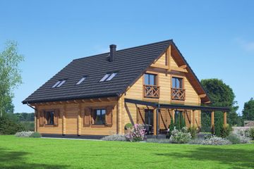  Projekt domu Darłowo b1 dw (KRP2659) - projekt domu parterowego z poddaszem - Zdjęcie 2