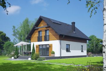  Projekt domu Grodziec a3 (KRP2661) - projekt domu parterowego z poddaszem - Zdjęcie 2