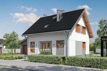  Projekt domu Celina (1801) (KRD2930) - projekt domu parterowego z poddaszem - Zdjęcie 2