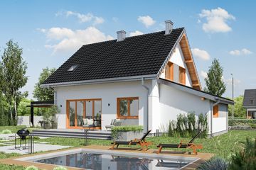  Projekt domu Celina (1801) (KRD2930) - projekt domu parterowego z poddaszem - Zdjęcie 5