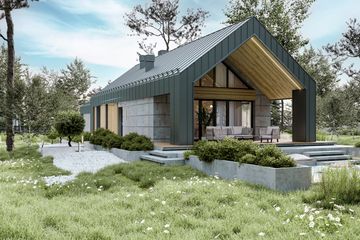  Projekt domu PióroArchitekci – 25 (KZN1014) - projekt domu parterowego - Zdjęcie 3