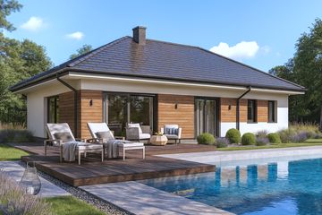  Projekt domu APS 346 wariant 2 (LUA1574) - projekt domu parterowego - Zdjęcie 2