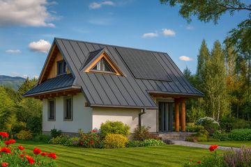  Projekt domu A-152 Dom agrestowa szkieletowy (BBD1274) - projekt domu parterowego z poddaszem - Zdjęcie 3