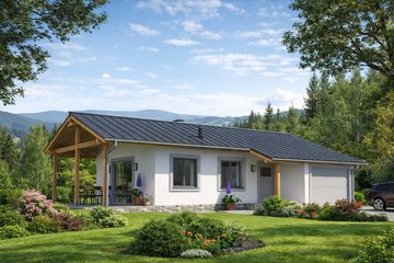  Projekt domu A-153 Dom jarzębata szkieletowy (BBD1276) - projekt domu parterowego - Zdjęcie 1