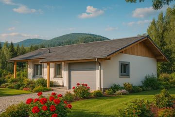  Projekt domu A-153 Dom jarzębata szkieletowy (BBD1276) - projekt domu parterowego - Zdjęcie 1