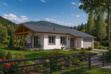  Projekt domu A-153 Dom jarzębata szkieletowy (BBD1276) - projekt domu parterowego - Zdjęcie 2