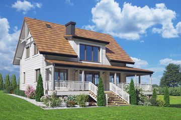  Projekt domu Natura 3 (KZM1007) - projekt domu parterowego z poddaszem - Zdjęcie 1