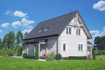  Projekt domu Natura 3 (KZM1007) - projekt domu parterowego z poddaszem - Zdjęcie 4