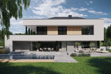  Projekt domu NewHouse 727 w1 (KRZ1060) - projekt domu z pełnym piętrem - Zdjęcie 1