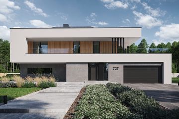  Projekt domu NewHouse 727 w1 (KRZ1060) - projekt domu z pełnym piętrem - Zdjęcie 4