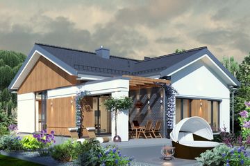  Projekt domu Domidea 1 w3 (WAC1115) - projekt domu parterowego - Zdjęcie 1