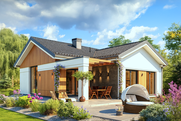  Projekt domu Domidea 1 w3 (WAC1115) - projekt domu parterowego - Zdjęcie 1