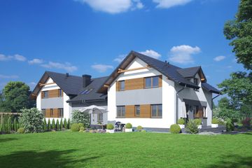  Projekt domu Gronowice ab (KRP2664) - projekt domu parterowego z poddaszem - Zdjęcie 2