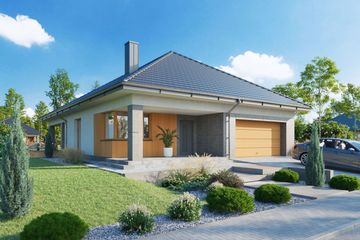  Projekt domu Domena 144 B (WRW1371) - projekt domu parterowego - Zdjęcie 1