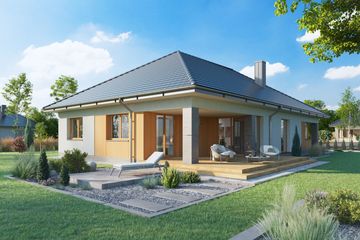  Projekt domu Domena 144 B (WRW1371) - projekt domu parterowego - Zdjęcie 2