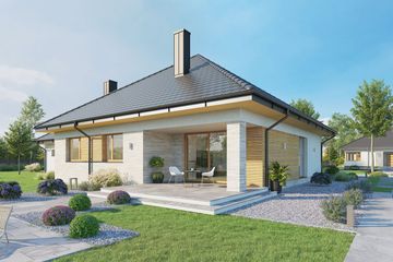  Projekt domu Domena 121 B (WRW1378) - projekt domu parterowego - Zdjęcie 1