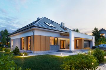  Projekt domu Domena 206 B (WRW1367) - projekt domu parterowego z poddaszem - Zdjęcie 3