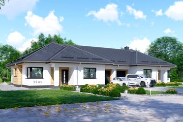  Projekt domu APS 093 wariant 3 dwulokalowy (LUA1579) - projekt domu parterowego - Zdjęcie 1