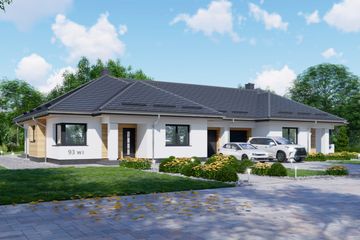  Projekt domu APS 093 wariant 3 dwulokalowy (LUA1579) - projekt domu parterowego - Zdjęcie 1