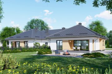  Projekt domu APS 093 wariant 3 dwulokalowy (LUA1579) - projekt domu parterowego - Zdjęcie 2