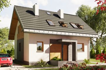  Projekt domu Drops Sol (1815) (KRD2935) - projekt domu parterowego z poddaszem - Zdjęcie 1