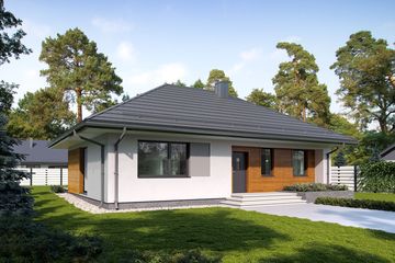  Projekt domu Lori drewniany (BSE1227) - projekt domu parterowego - Zdjęcie 1