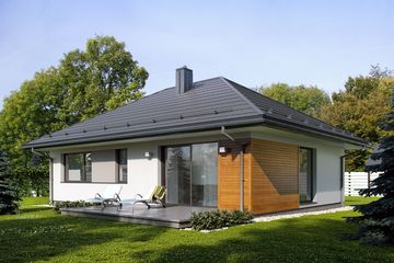  Projekt domu Lori drewniany (BSE1227) - projekt domu parterowego - Zdjęcie 2
