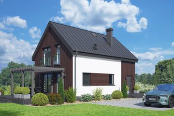  Projekt domu Bartkowo bb 70 (KRP2667) - projekt domu parterowego z poddaszem - Zdjęcie 1