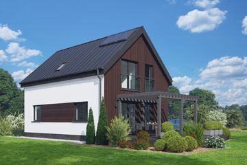  Projekt domu Bartkowo bb 70 (KRP2667) - projekt domu parterowego z poddaszem - Zdjęcie 2