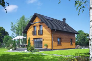  Projekt domu Grodziec a3 dws (KRP2669) - projekt domu parterowego z poddaszem - Zdjęcie 2