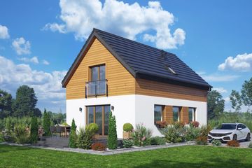  Projekt domu Gronów bb 70 (KRP2670) - projekt domu parterowego z poddaszem - Zdjęcie 2