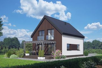  Projekt domu Gryfice bb 70 (KRP2683) - projekt domu parterowego z poddaszem - Zdjęcie 1