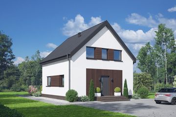  Projekt domu Gryfice bb 70 (KRP2683) - projekt domu parterowego z poddaszem - Zdjęcie 2