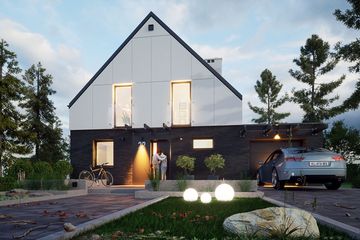  Projekt domu Daktyl II z garażem 1-st. [A] (WRF2364) - projekt domu parterowego z poddaszem - Zdjęcie 4