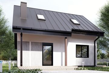  Projekt domu uA334 (WCB1444) - projekt domu parterowego z poddaszem - Zdjęcie 2