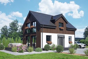  Projekt domu Żarki bb 70 (KRP2681) - projekt domu parterowego z poddaszem - Zdjęcie 1