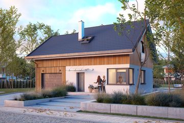  Projekt domu Kote 2 (BSA2338) - projekt domu parterowego z poddaszem - Zdjęcie 1