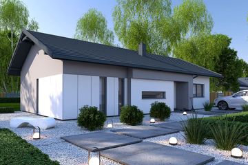  Projekt domu DomPasja 62 (BBE1053) - projekt domu parterowego - Zdjęcie 1