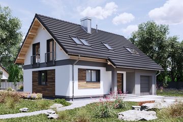  Projekt domu Skarbek Neo Sol (1819) (KRD2939) - projekt domu parterowego z poddaszem - Zdjęcie 1