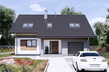  Projekt domu Skarbek Neo Sol (1819) (KRD2939) - projekt domu parterowego z poddaszem - Zdjęcie 2